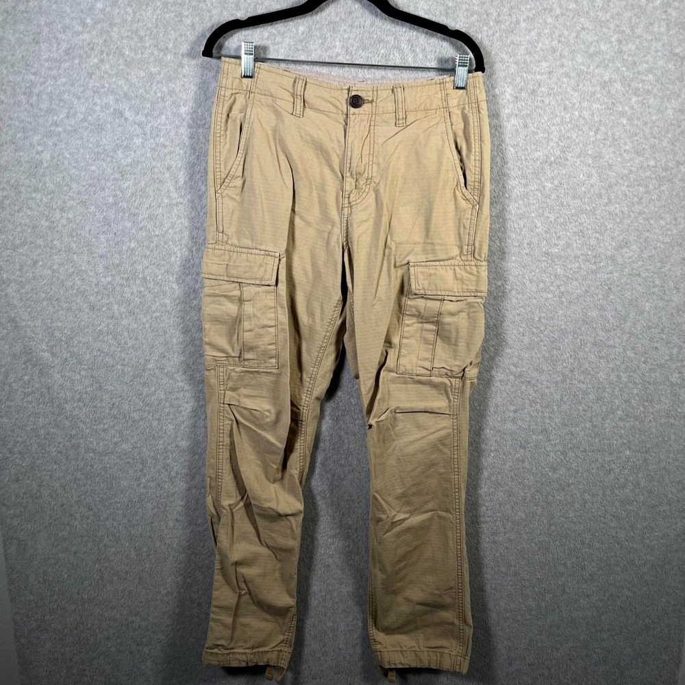 Aeropostale Cargo Pants Womens XS Beige Relaxed Fit‎ Straight Leg Hiking Camping
